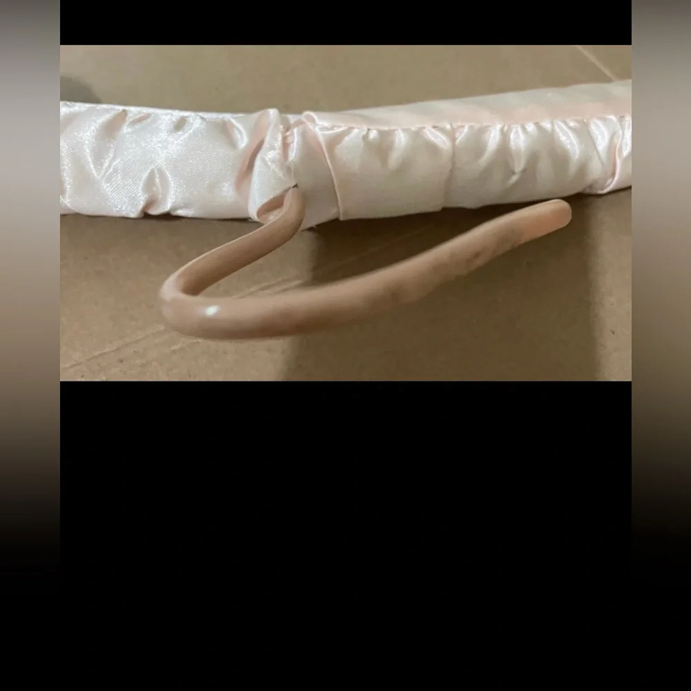 Vintage Ruffled Fabric Clothes Hanger Padded in Pastel Light